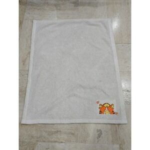 Disney Baby Tigger Baby Blanket Cream Sherpa Fleece Orange Ladybugs Peek-A-Boo